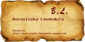 Borovicska Levendula névjegykártya